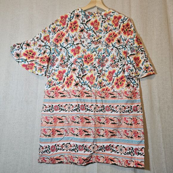 NWT Buffalo David Bitton Jasmine Kimono Fall Clr Burst Swim Cover Up Hawaiian S - Picture 7 of 8